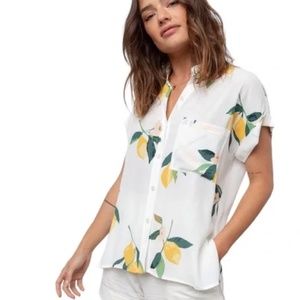 Rails Whitney Lemon Grove Collared Button Down Shirt Size S